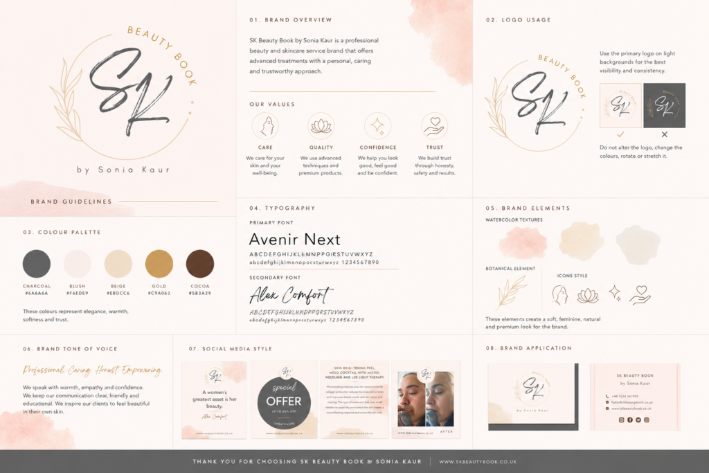 SK beauty book brand guideline by odgrain